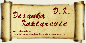 Desanka Kaplarević vizit kartica